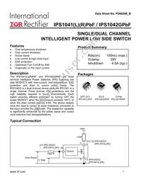 IPS1042GTRPBF Datasheet Cover