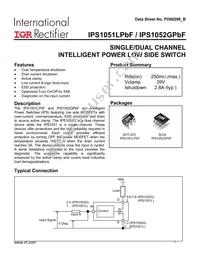 IPS1052GTRPBF Datasheet Cover