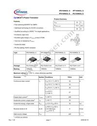 IPU105N03L G Datasheet Cover