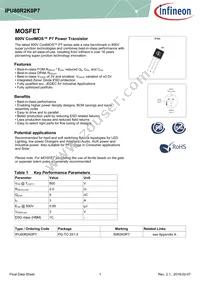 IPU80R2K0P7AKMA1 Datasheet Cover