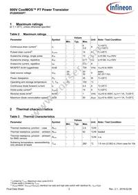 IPU80R900P7AKMA1 Datasheet Page 3