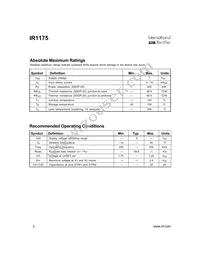 IR1175STR Datasheet Page 2