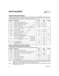 IR2161SPBF Datasheet Page 2
