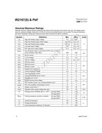 IR2167STRPBF Datasheet Page 2