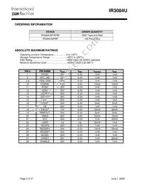 IR3084UMPBF Datasheet Page 3