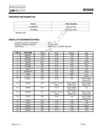 IR3088MTRPBF Datasheet Page 2