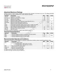 IR3316STRLPBF Datasheet Page 2