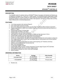 IR3502BMTRPBF Datasheet Cover