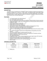 IR3503MTRPBF Datasheet Cover