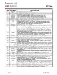 IR3504MTRPBF Datasheet Page 3