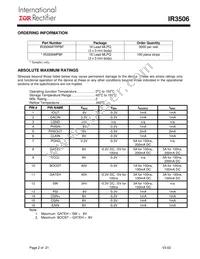 IR3506MTRPBF Datasheet Page 2