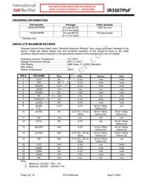 IR3507MTRPBF Datasheet Page 2