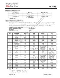 IR3508MTRPBF Datasheet Page 2