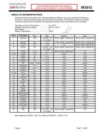 IR3513ZMTRPBF Datasheet Page 4