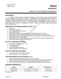 IR3523MTRPBF Datasheet Cover