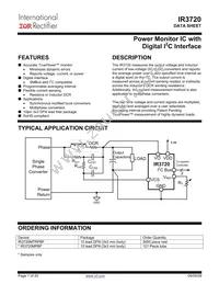 IR3720MTRPBF Datasheet Cover