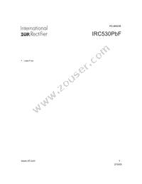 IRC530PBF Datasheet Cover