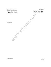 IRC630PBF Datasheet Cover