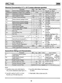 IRC740PBF Datasheet Page 2