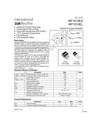 IRF1010ESTRR Datasheet Cover