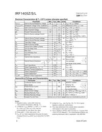 IRF1405ZTRR Datasheet Page 2