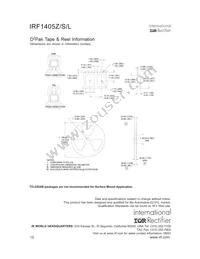 IRF1405ZTRR Datasheet Page 12