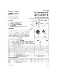 IRF1503SPBF Datasheet Cover