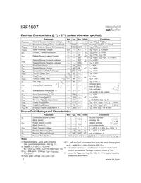 IRF1607 Datasheet Page 2