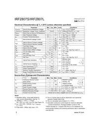 IRF2807STRL Datasheet Page 2