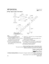 IRF2903ZSTRLP Datasheet Page 12