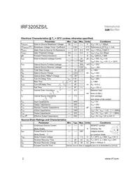 IRF3205ZSTRR Datasheet Page 2