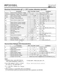 IRF3315STRR Datasheet Page 2