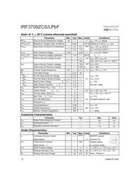 IRF3709ZCLPBF Datasheet Page 2