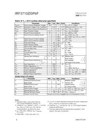 IRF3710ZGPBF Datasheet Page 2