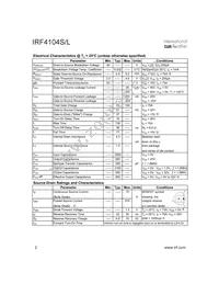 IRF4104 Datasheet Page 2