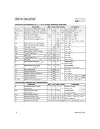 IRF4104GPBF Datasheet Page 2