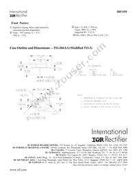 IRF450 Datasheet Page 7