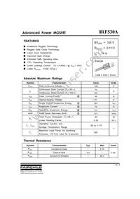 IRF530A Datasheet Page 2