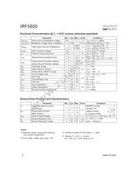 IRF5800TR Datasheet Page 2