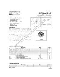 IRF5800TRPBF Datasheet Cover