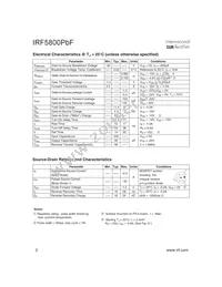 IRF5800TRPBF Datasheet Page 2
