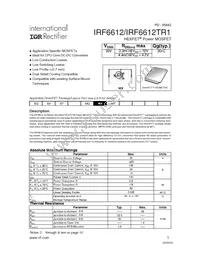 IRF6612TR1 Datasheet Cover