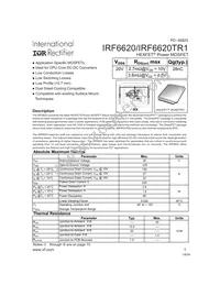 IRF6620TR1 Datasheet Cover