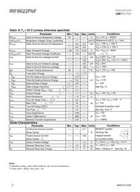 IRF6622TRPBF Datasheet Page 2