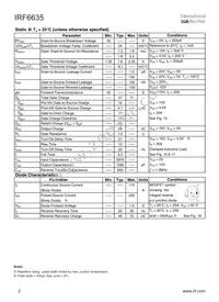 IRF6635 Datasheet Page 2