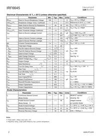 IRF6645 Datasheet Page 2