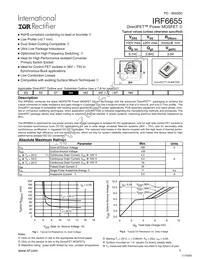 IRF6655TR1 Datasheet Cover