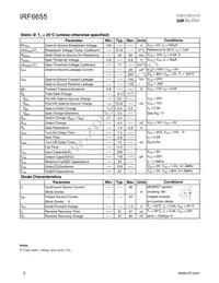 IRF6655TR1 Datasheet Page 2