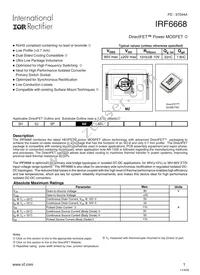 IRF6668TR1 Datasheet Cover