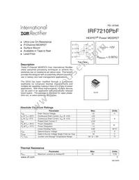 IRF7210TRPBF Datasheet Cover